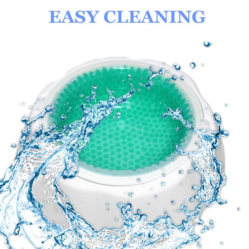 Condensed pearl ice pet bowl in blue for dogs and cats PP material