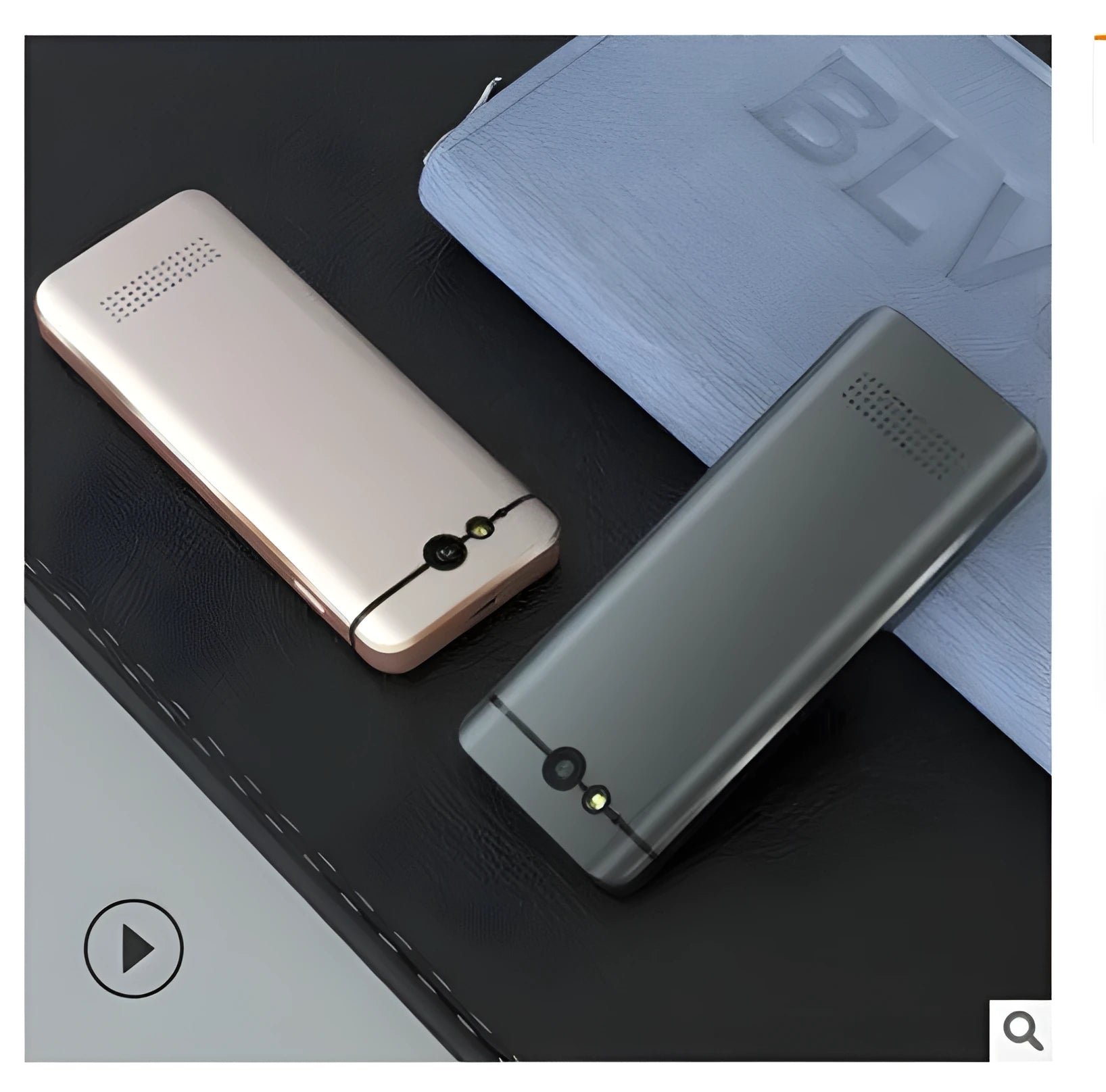 Gold or silver grey M9 intelligent WiFi translator device for group chat and photo translation.
