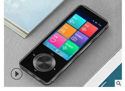 Gold or silver grey M9 intelligent WiFi translator device for group chat and photo translation.