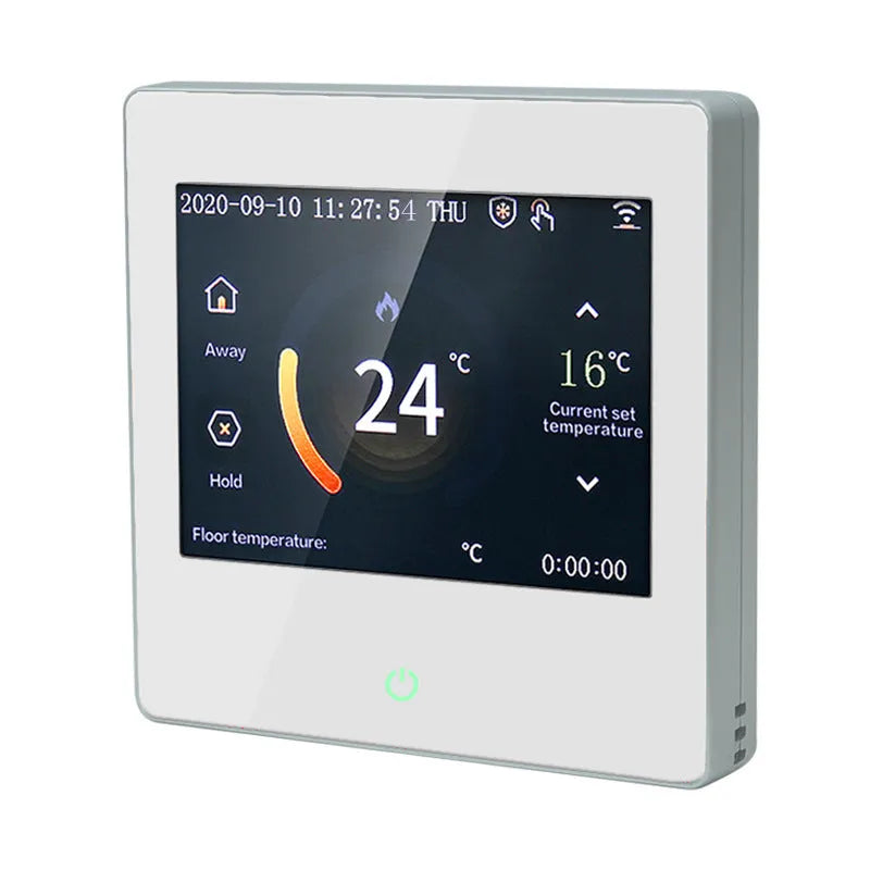 Smart thermostat heating controller 86x86x13mm concealed installation black finish