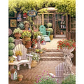 Modern landscape wall art painting on linen canvas with acrylic paint, shown in 40x50cm size
