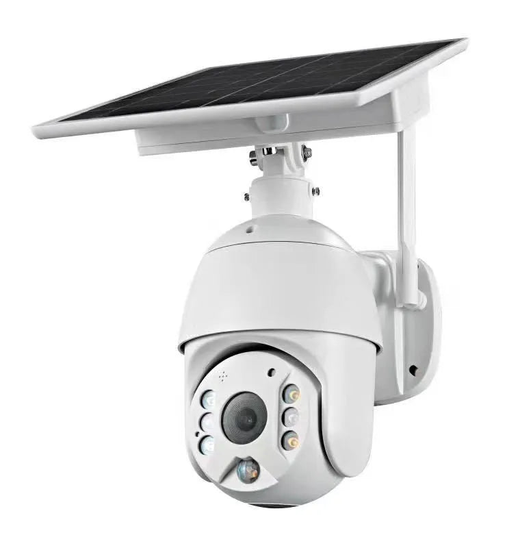 4G SIM card solar security camera 1080P outdoor PTZ dome night vision wireless LTE camera with metal shell