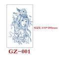 Juice tattoo sticker sheet with geometric shapes, 110x180mm, semi-permanent herbal water transfer design