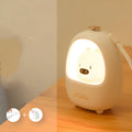 Cartoon bedside night light with touch dimming control and USB charging port