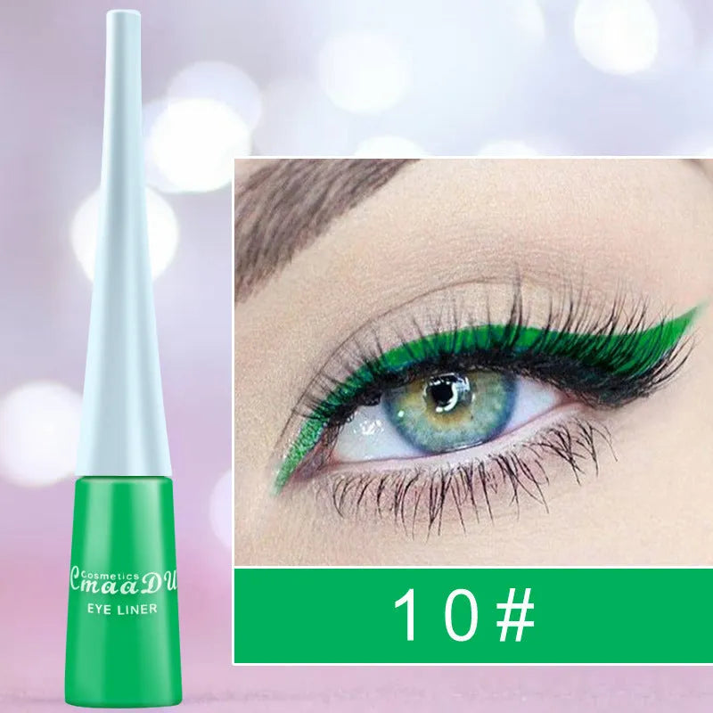17 colour matte liquid eyeliner set in slim pens with quick-dry waterproof formula