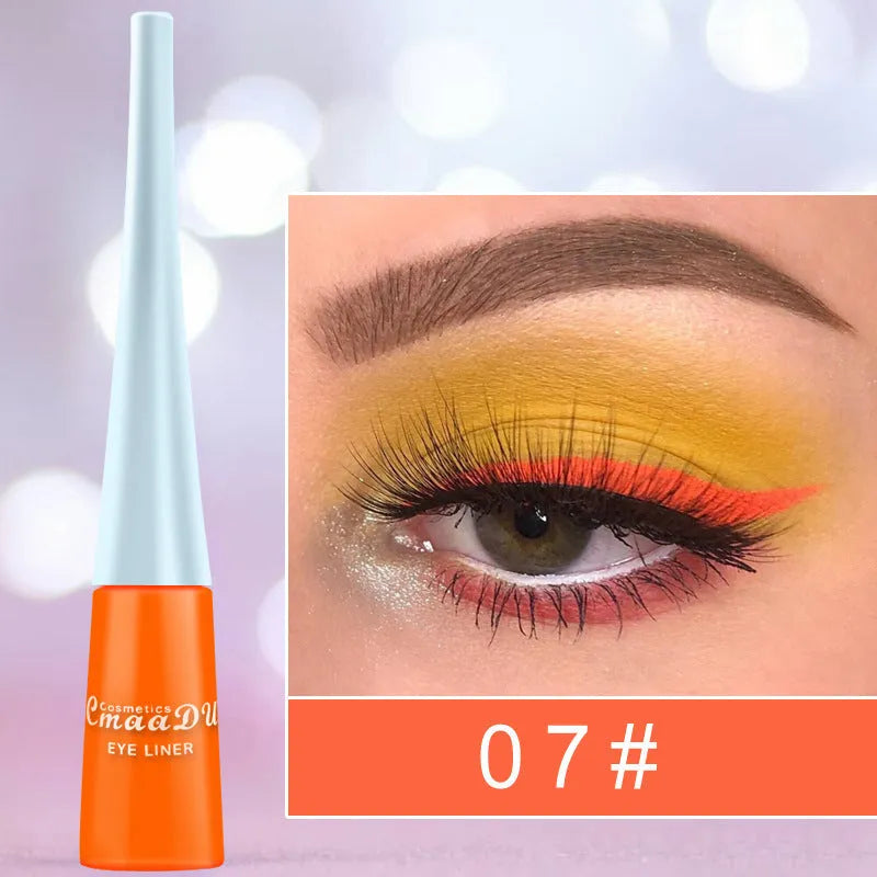 17 colour matte liquid eyeliner set in slim pens with quick-dry waterproof formula