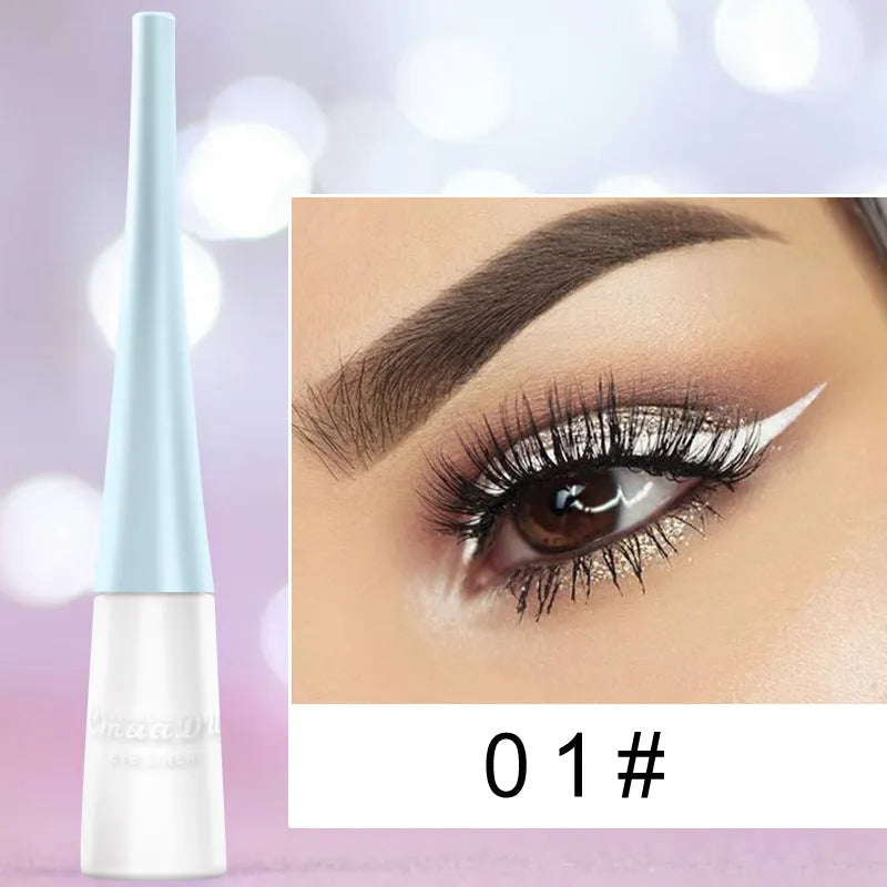 17 colour matte liquid eyeliner set in slim pens with quick-dry waterproof formula