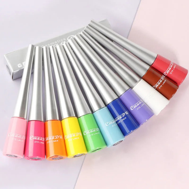 17 colour matte liquid eyeliner set in slim pens with quick-dry waterproof formula