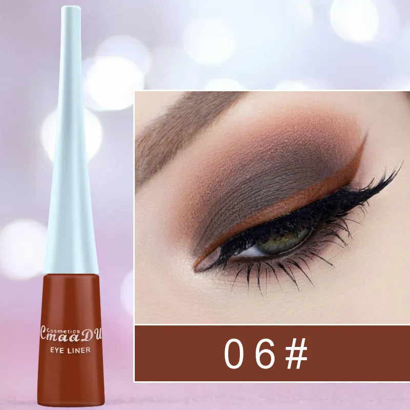 17 colour matte liquid eyeliner set in slim pens with quick-dry waterproof formula