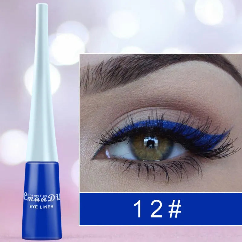 17 colour matte liquid eyeliner set in slim pens with quick-dry waterproof formula