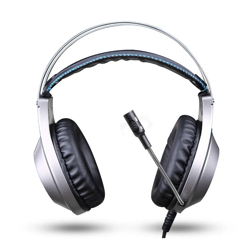 Black wired USB computer headset with microphone, designed for on-ear, head-mounted use with a PC.