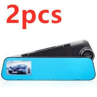 New 4.0 inch black rear view mirror dashcam with 1080P HD recording and 120° front lens