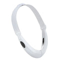 White facial lifting beauty device with red and blue light therapy functions