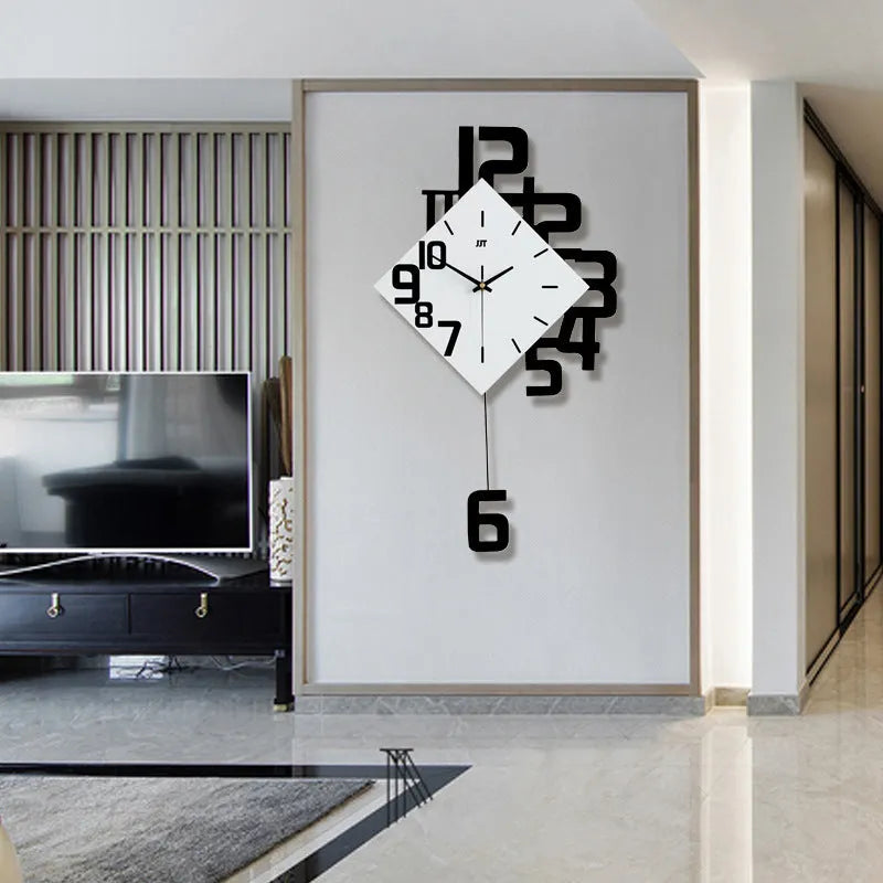 15 inch round quartz wall clock with density board shell in black finish