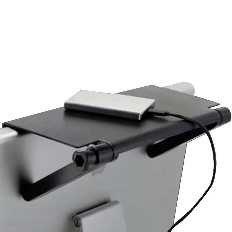 Plastic hook-on desktop storage rack for TV set-top boxes and routers in various colours