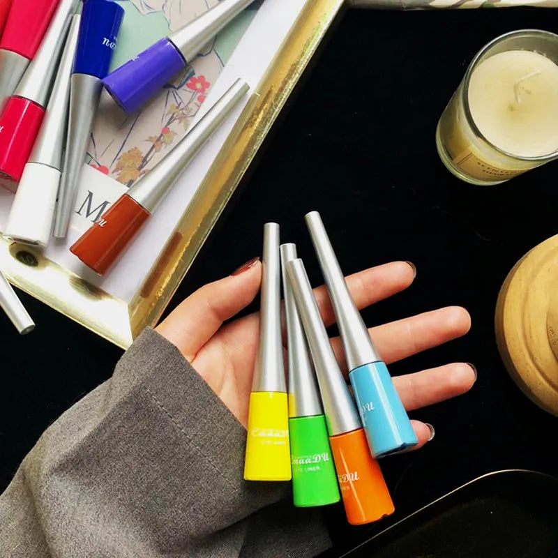 17 colour matte liquid eyeliner set in slim pens with quick-dry waterproof formula