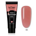 Poly UV gel nail polish set with 100 nail tips, base coat, top coat and slip solution