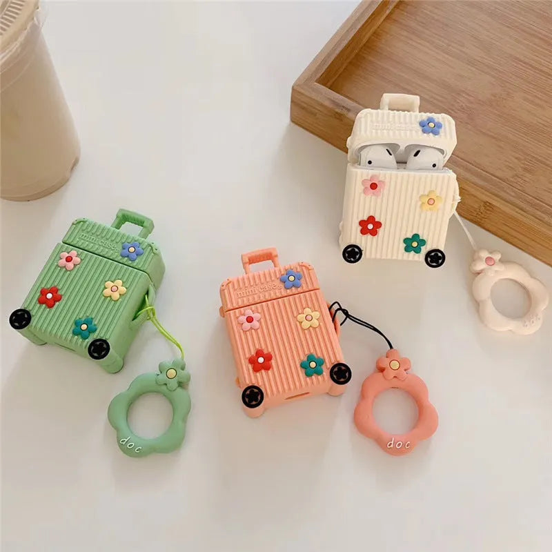Silicone protective cover for Apple AirPods first and second generation cases in six colour options