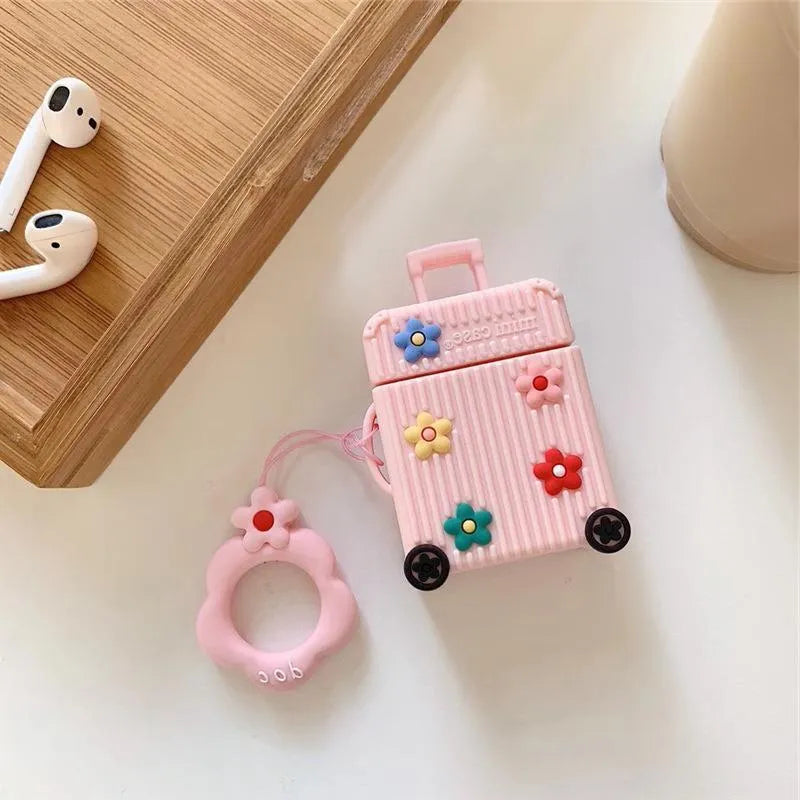 Silicone protective cover for Apple AirPods first and second generation cases in six colour options