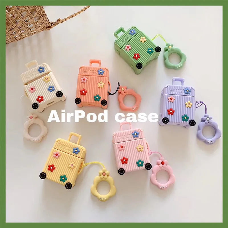 Silicone protective cover for Apple AirPods first and second generation cases in six colour options