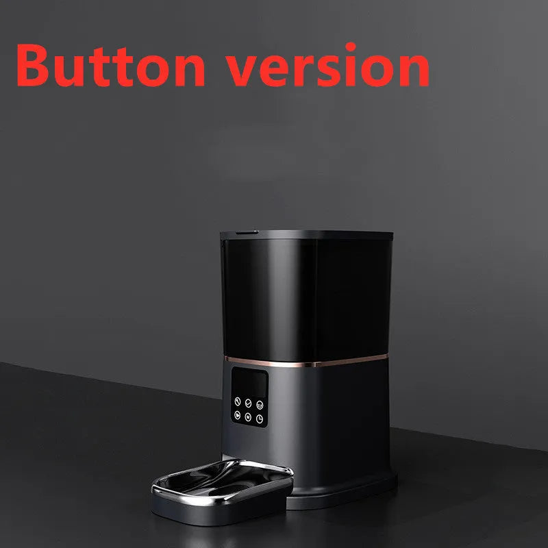 Pet automatic smart feeder in diamond black colour with removable top for dogs and cats