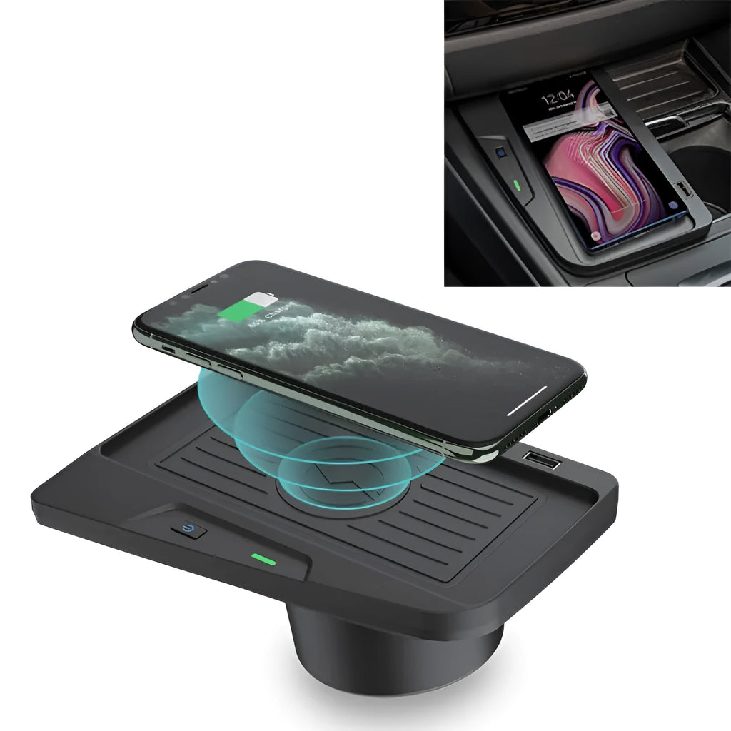 Car Qi wireless charger 10W ABS PC three-coil for BMW models 16-21