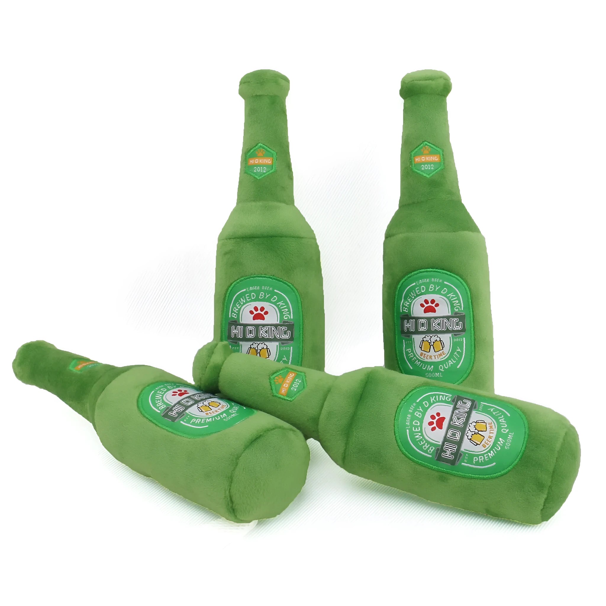 New Pet Supplies sounding plush toy creative cartoon simulation beer bottle dog toy with squeaker