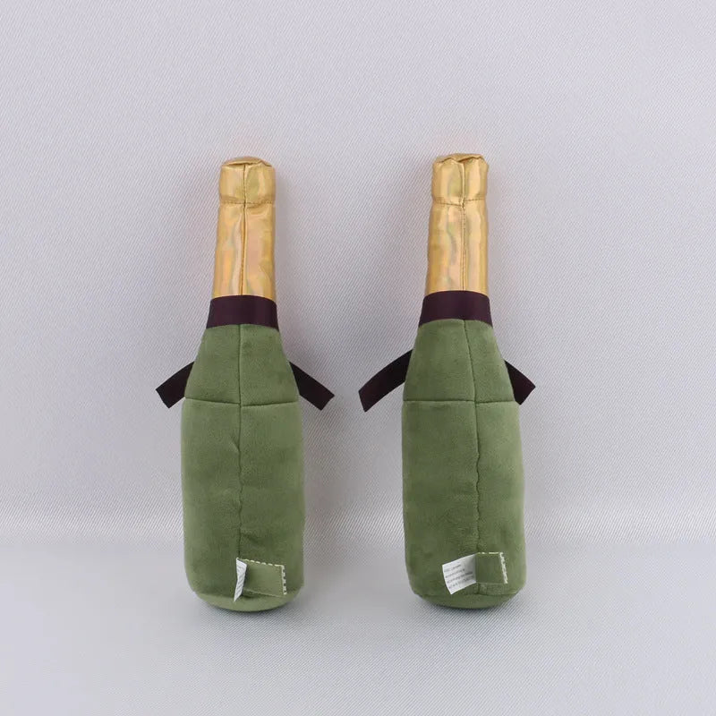 New Pet Supplies sounding plush toy creative cartoon simulation beer bottle dog toy with squeaker