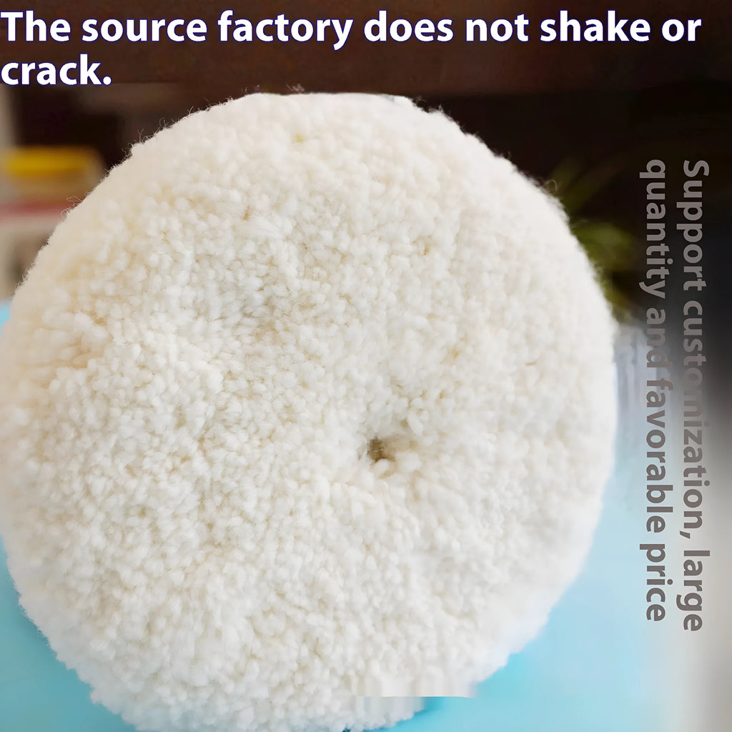 8-inch double-sided pure wool polishing ball, white coarse throw style, M16 aperture, 50mm and 60mm thickness options
