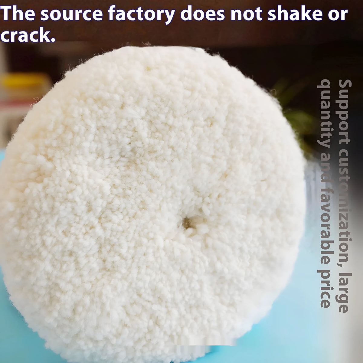 8-inch double-sided pure wool polishing ball, white coarse throw style, M16 aperture, 50mm and 60mm thickness options