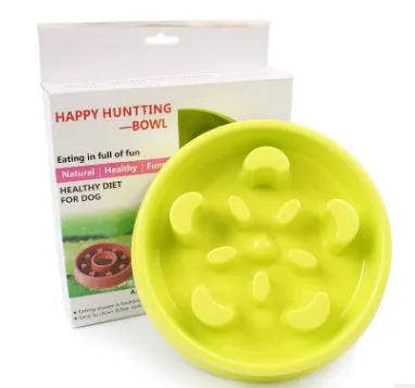 Anti-choke plastic dog bowl 20cm diameter, PP material, slow feeder for dogs, colour option shown
