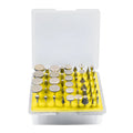 Elliptical cone shaped emery grinding head set with 3mm shank for glass and stone work