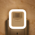 Automatic energy saving LED night light with motion sensor, 8 LEDs, 400LM, 3000K, US or EU plug, ABS housing