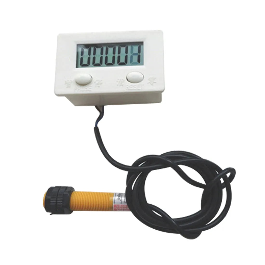 Plastic digital display counter with large LCD screen showing number 0, style TT 5J