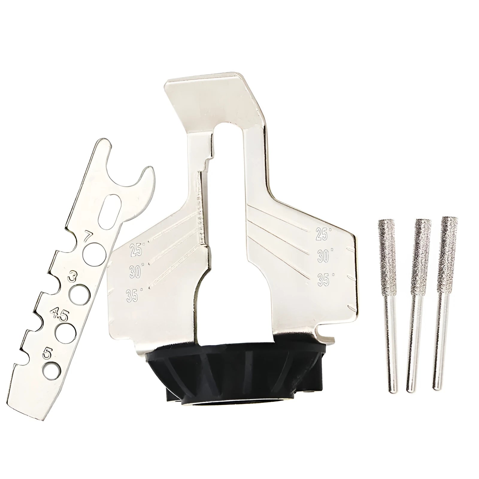 Silver metal band saw blade grinder accessory with 100 teeth measuring 20mm length