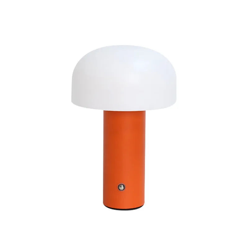 USB-powered dual-purpose table lamp in black, green, orange, or white plastic