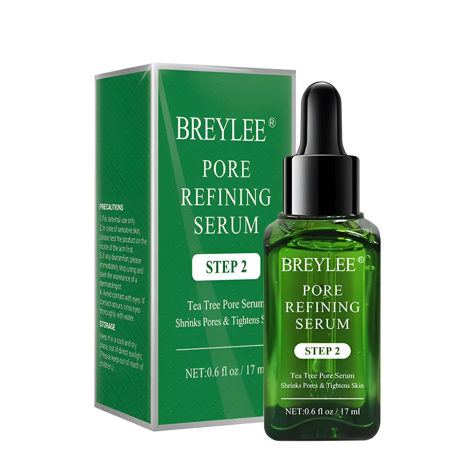 BREYLEE tea tree pore shrinking serum 17ml bottle for oil control face serum