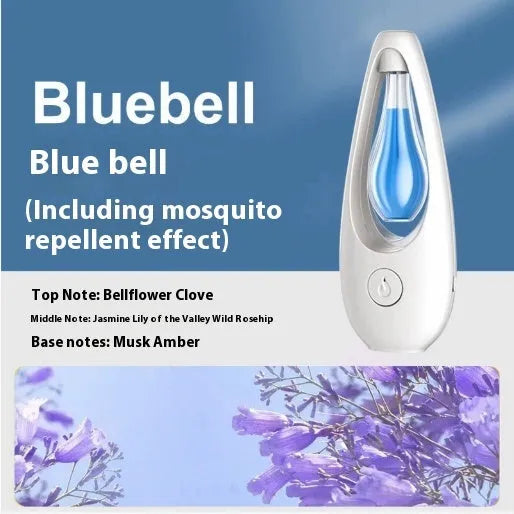 Ultrasonic aroma diffuser and mosquito repellent unit with essential oil bottle.
