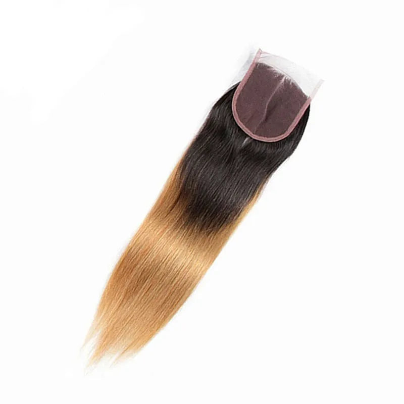 4x4 straight closure lace hair block real human hair all hand-woven for ladies