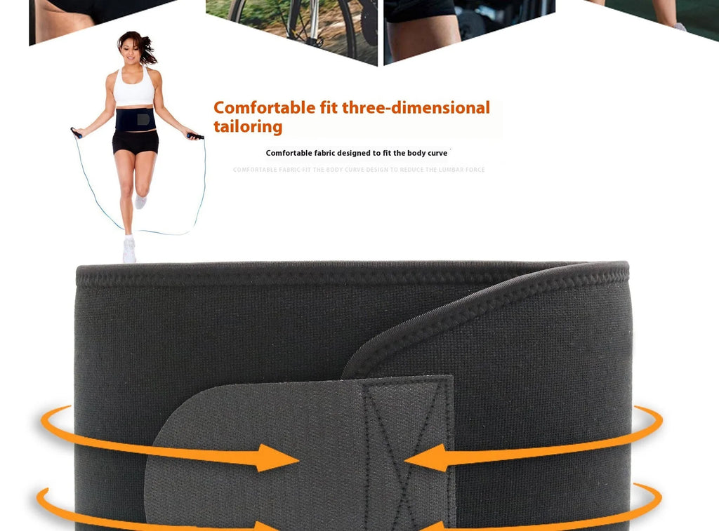 Neoprene lumbar support belt for fitness and running in black, blue or pink colours