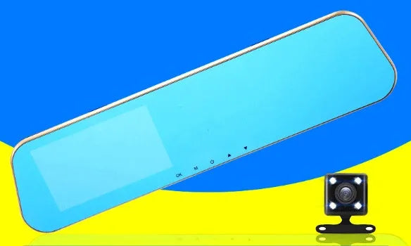 New 4.0 inch black rear view mirror dashcam with 1080P HD recording and 120° front lens