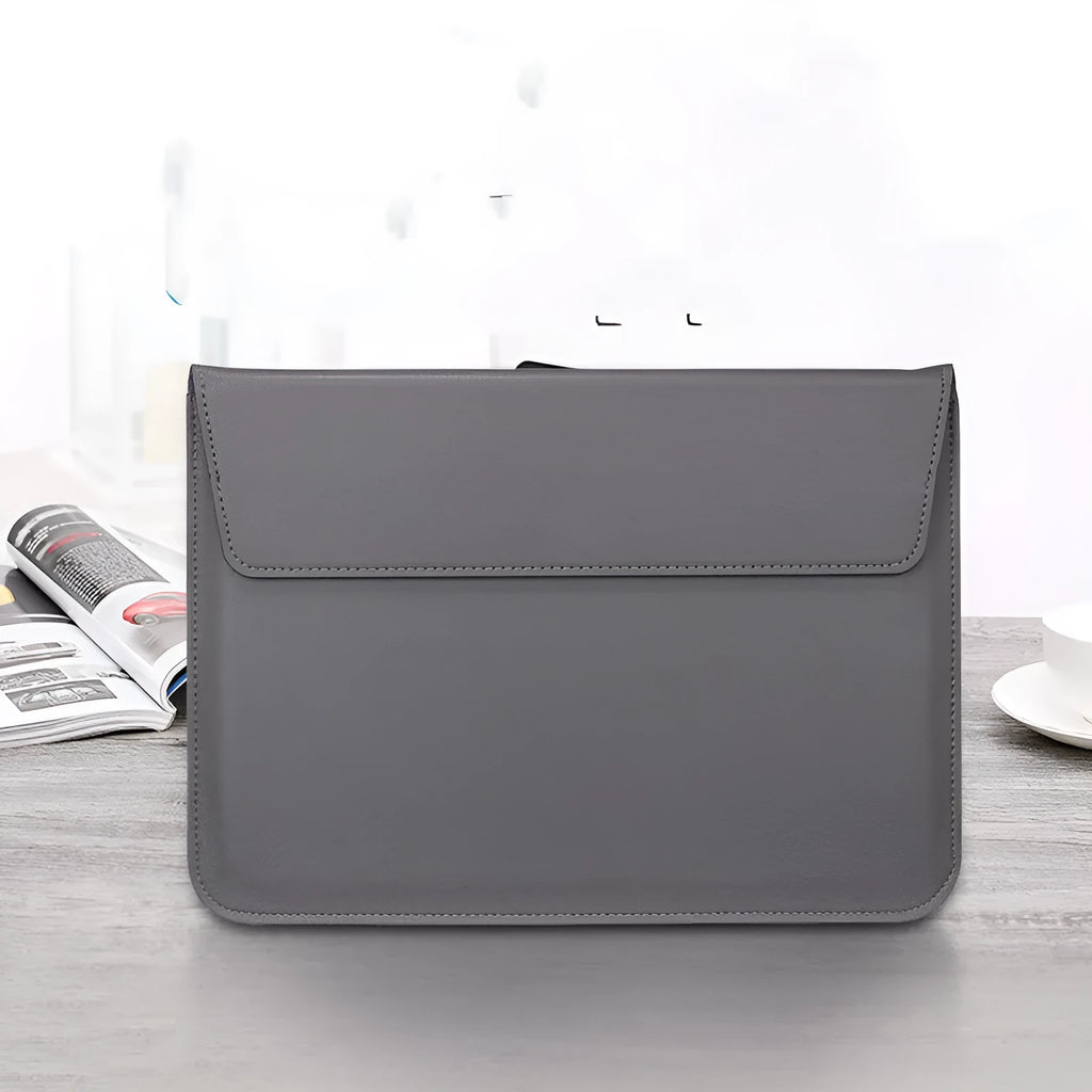 PU leather laptop sleeve bag in solid colour, available in 11, 13, and 15 inch sizes for iPad tablet notebook