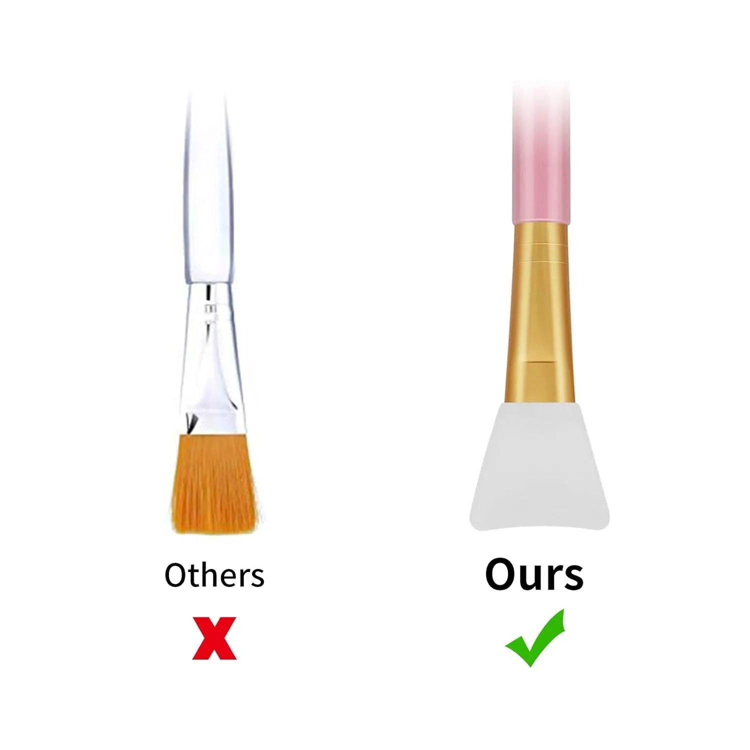 Reusable silicone face mask applicator spatula in choice of six colours with gold or silver tube.