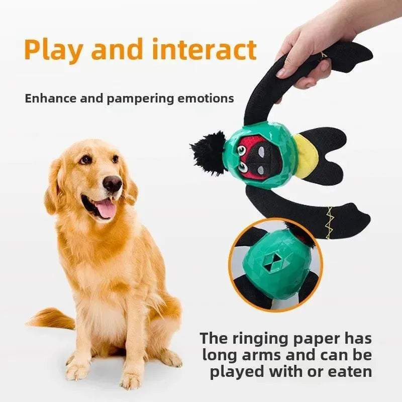 Missing Food Dog Toy Gorilla Sound Paper Sound Bite Resistant Puzzle Interactive Pet Product Green