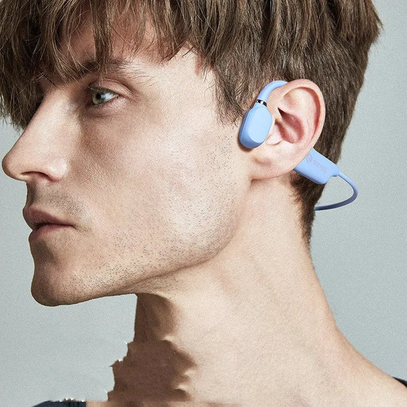 Wireless bone conduction Bluetooth sports headset with hanging neck design in multiple colour options