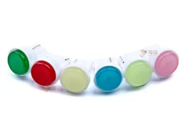 T10 12V car LED interior light bulb with 3D COB chip shown in multiple colour options