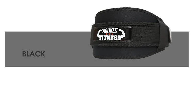Nylon fitness weightlifting waistband in black, red or yellow colours with L, M, XL size options
