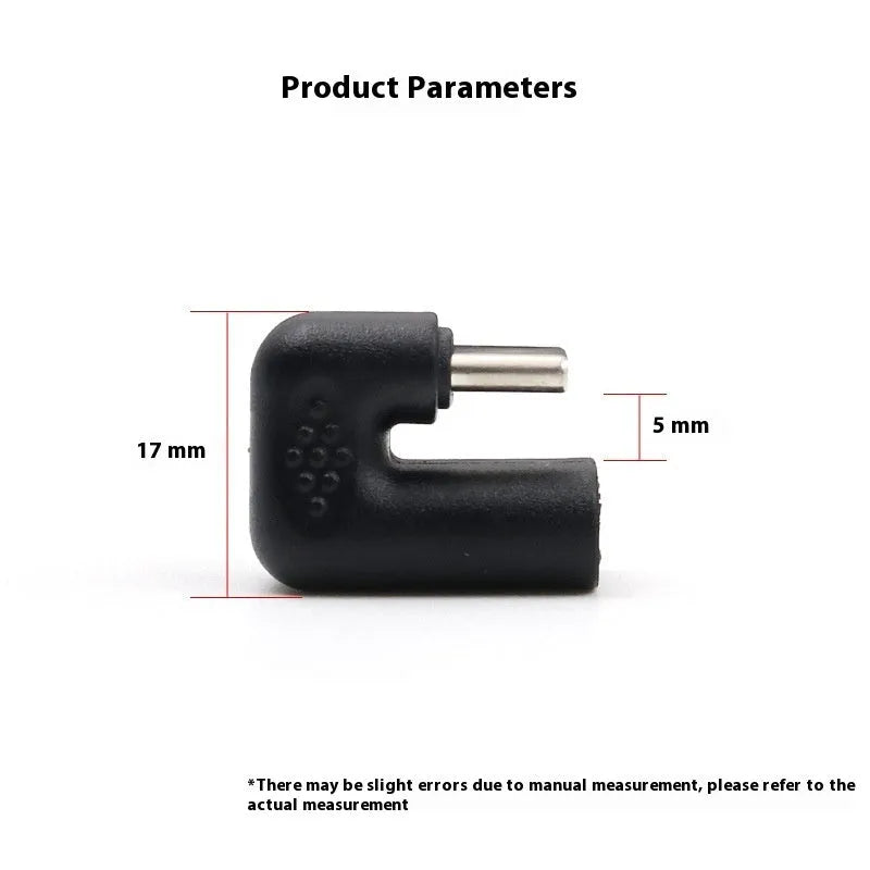Plastic male to female adapter extension cable with U-bend design and 4 adapter pieces