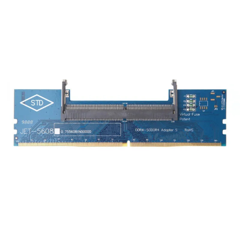 DDR4 laptop to desktop memory adapter card with electrostatic packaging