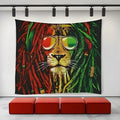 Lion tapestry wall hanging with lion king artwork in European style, polyester fabric, available in multiple sizes